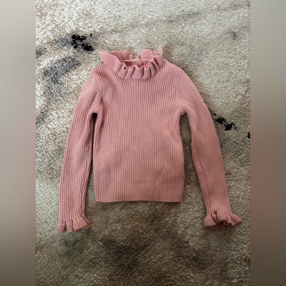 Isaac Mizrahi NY Toddler Girl Pink Ruffled Sweater